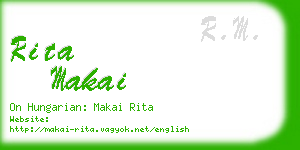 rita makai business card